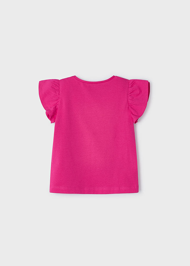 t-shirt bimba m. corta stampa floreale