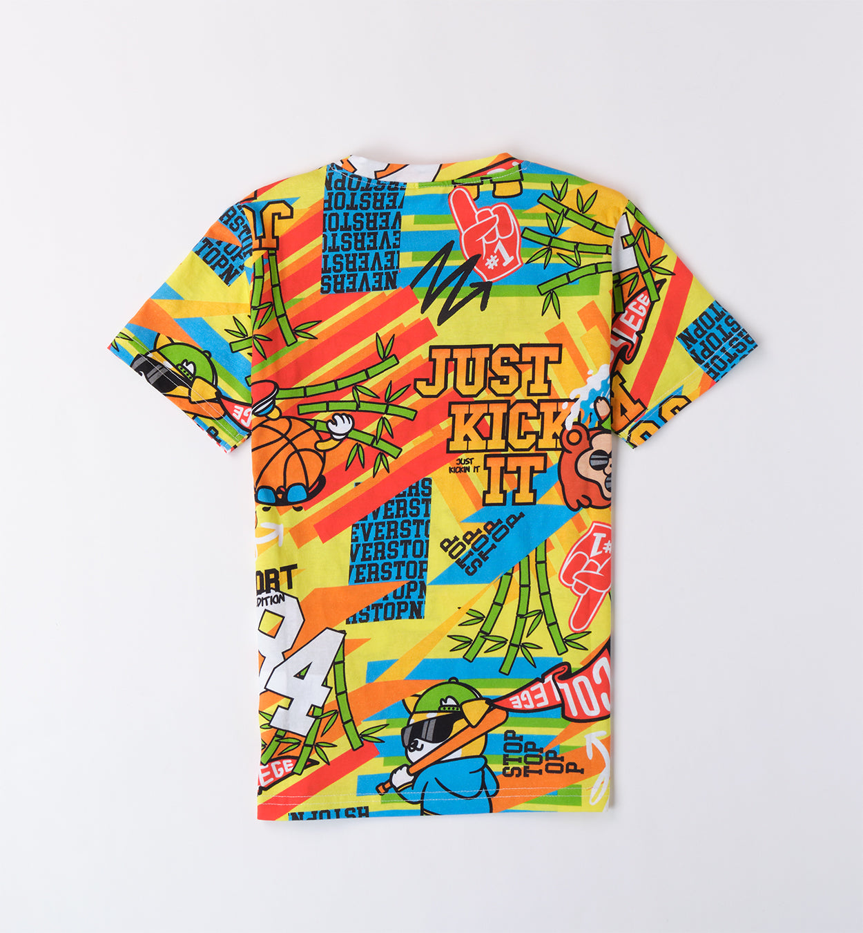 T-Shirt mezza manica con stampa multicolor